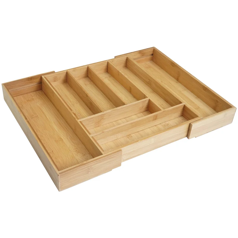 Tiroir organisateur étirable multifonction cuisine 35 x 58 x 45 cm en bambou naturel 04_0011307