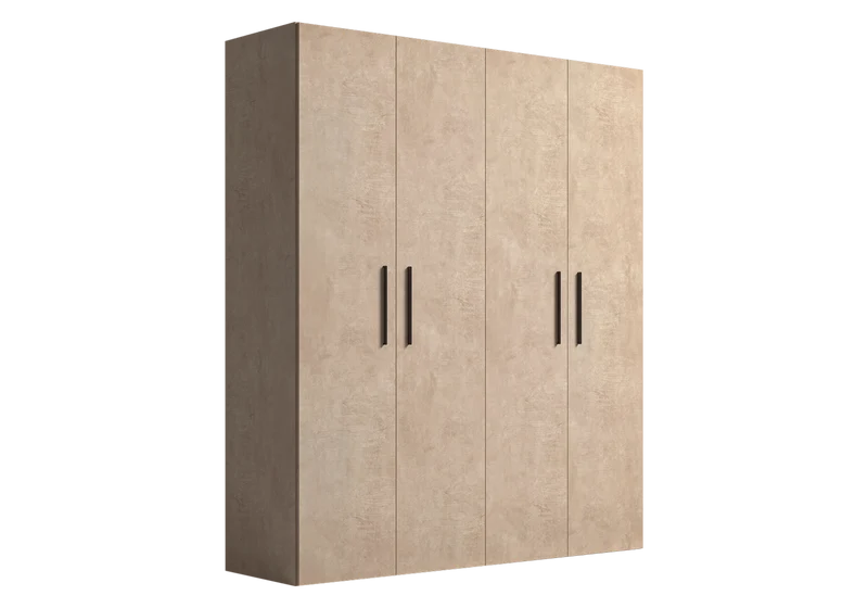 Armoire 4 portes design italien effet pierre - Dune