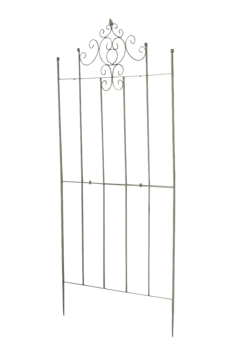 Treillis support pour plantes grimpantes métal vert vieilli 10_0003898