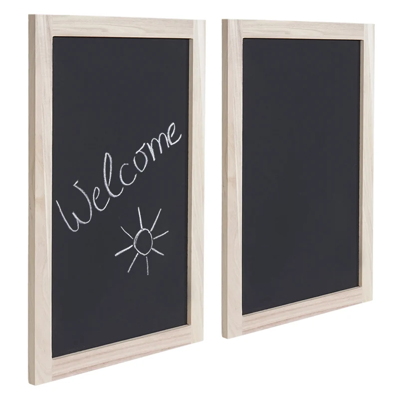 Lot de 2 tableaux muraux ardoise tableau à craies 60x40cm 04_0000463