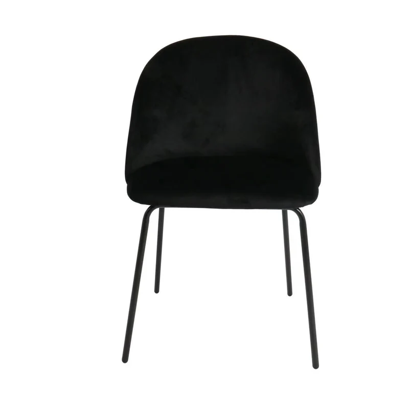 Chaise repas velours noir