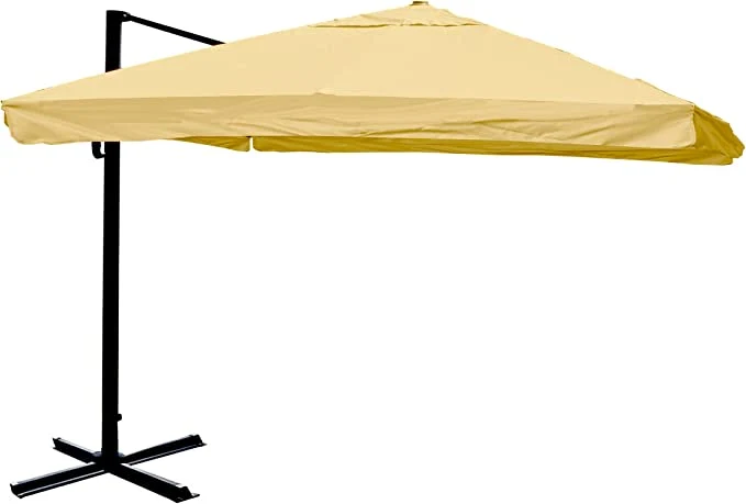Parasol de restauration 3x4m (Ø5m) polyester/aluminium 26kg crème sans pied 04_0003504
