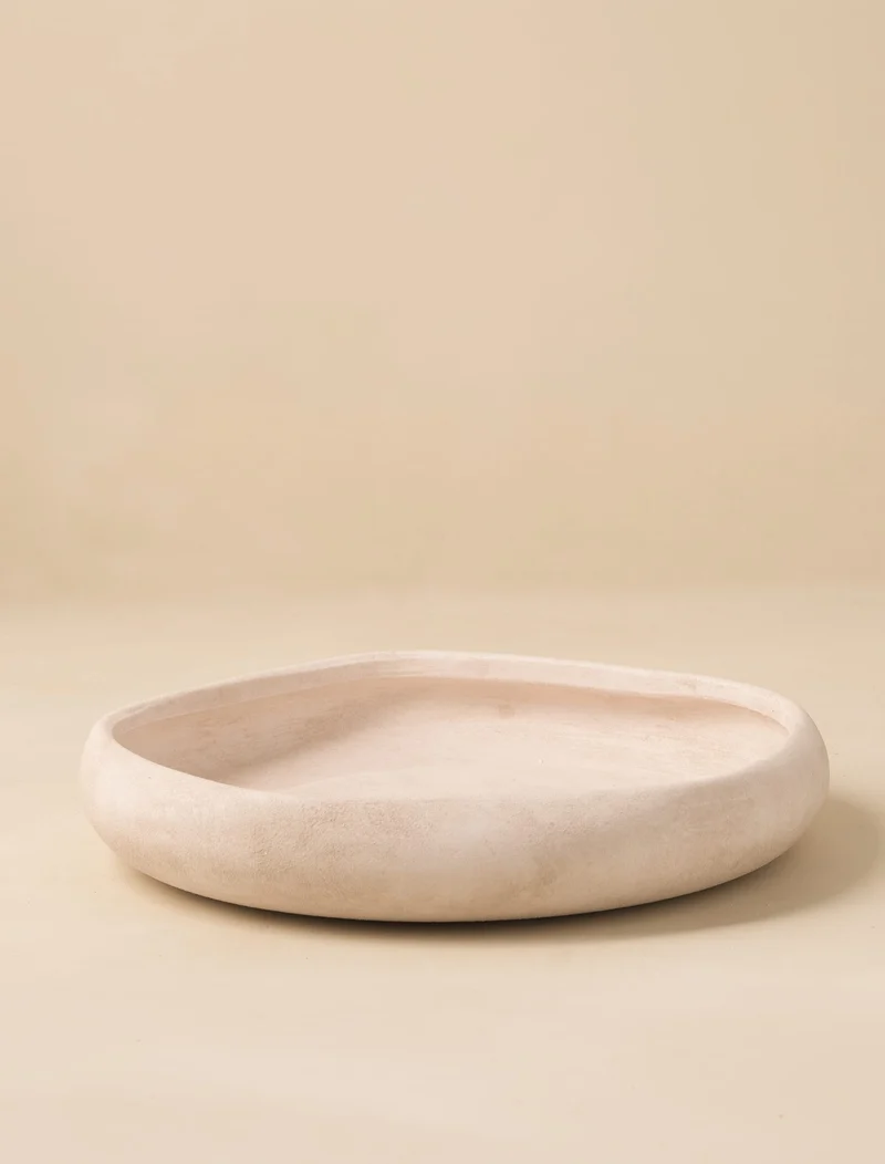 Lena Oversized Decorative Bowl - Beige