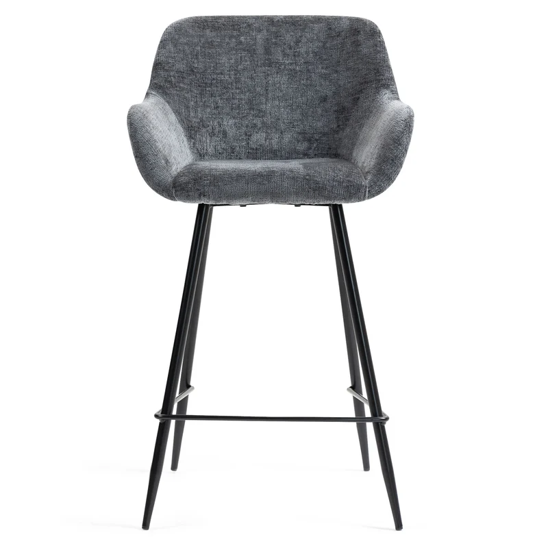 Chaise snack tissu chenille gris