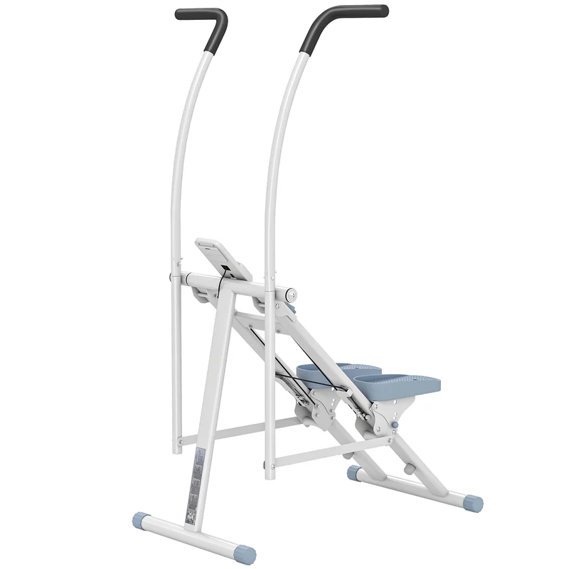 Simulateur d'escalier pour entraînement à domicile 85 x 80 x 142 cm pédales réglables écran lcd moderne en acier blanc 21_0006730