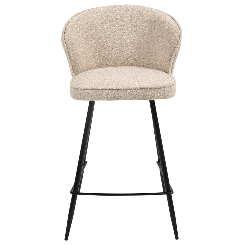 Chaise snack effet laine bouclette sable