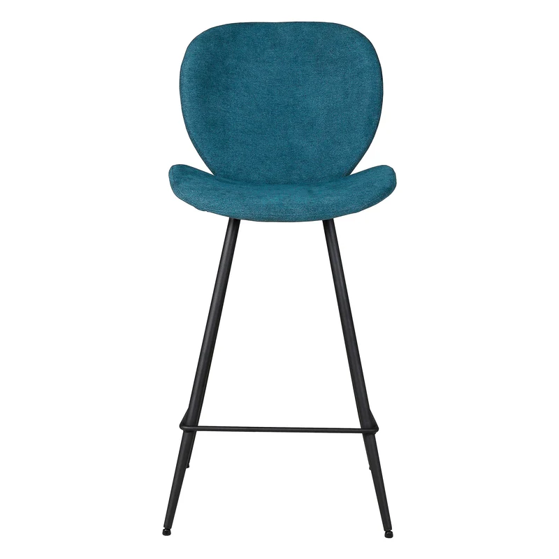 Chaise snack tissu bleu canard