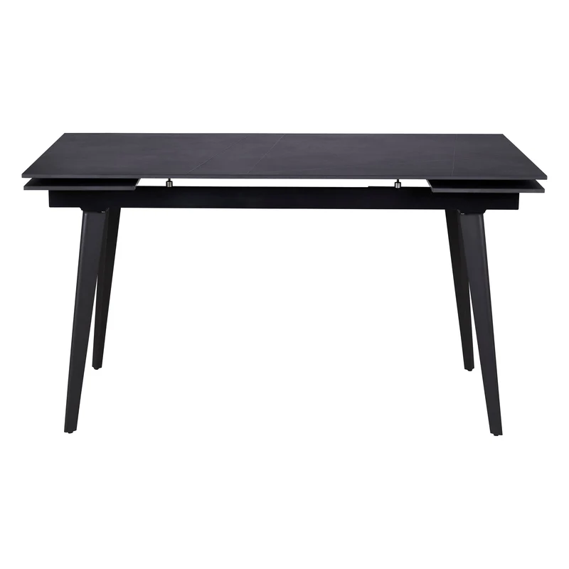 Table repas céramique noir 140cm avec allonges