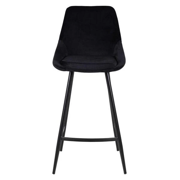 Chaise de bar velours noir