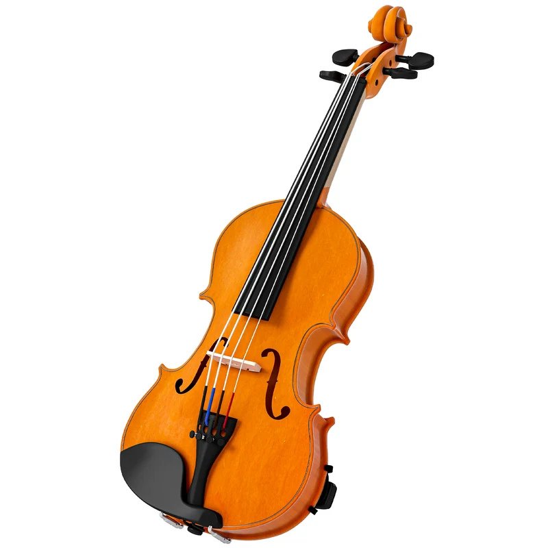 Violon 4/4 60 x 21 x 7 cm idéal pour débutants avec étui léger pour événements familiaux style classique en bois marron 21_0008056