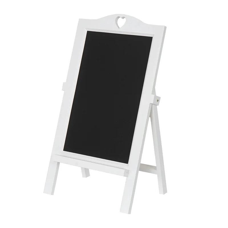 Panneau d'affichage publicitaire à craies pour intérieur ou extérieur 66x37x27cm aspect vieilli vintage blanc 04_0004309
