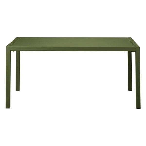 Table repas outdoor 160cm métal vert foncé