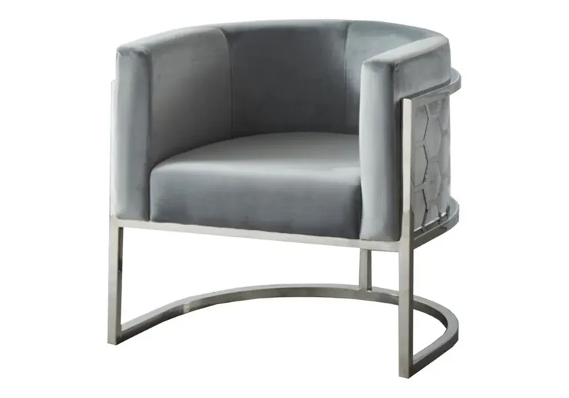 Fauteuil design chromé gris - Alvo