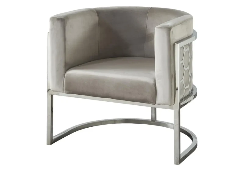 Fauteuil design chromé moka - Alvo