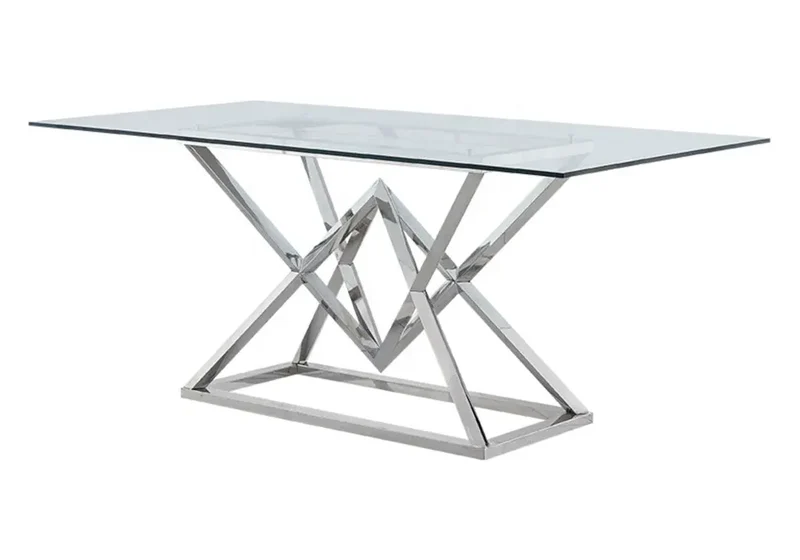 Table à manger argentée - Luxor
