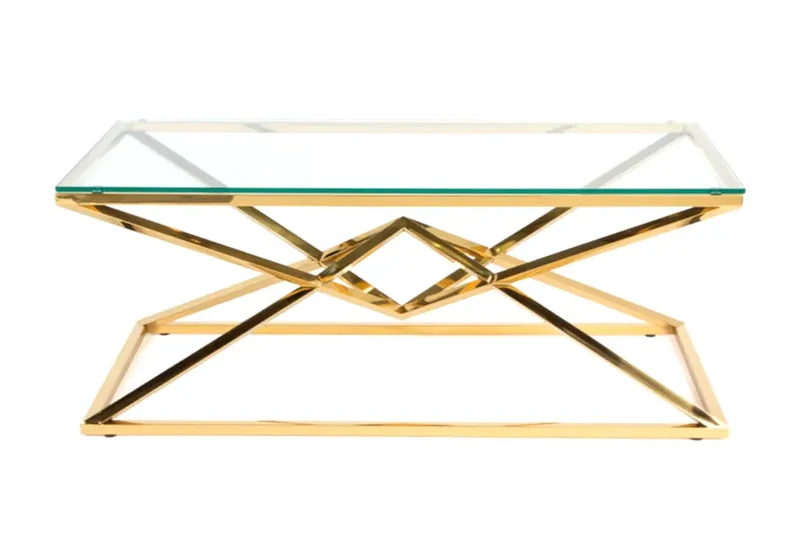 Table basse design doré - Luxor