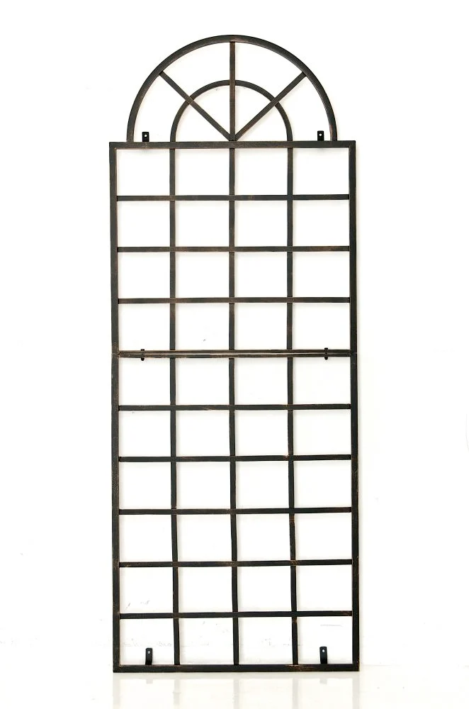 Treillage tuteur mural 180 x 70 cm décoration de jardin plantes grimpantes en métal bronze 10_0003906