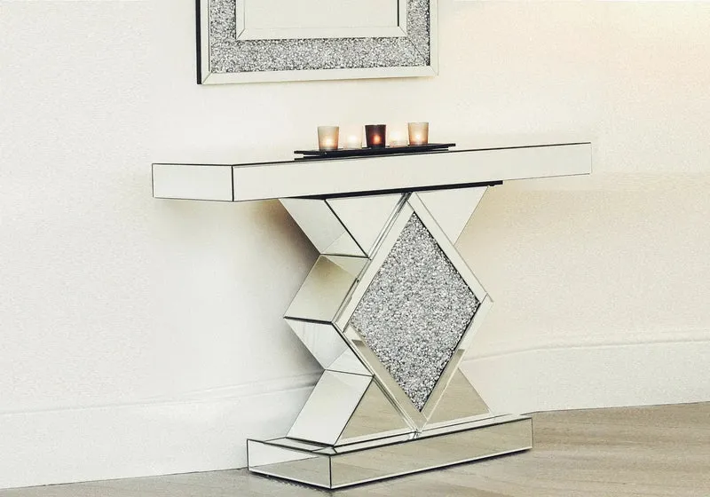 Console miroir design cristaux - Ava