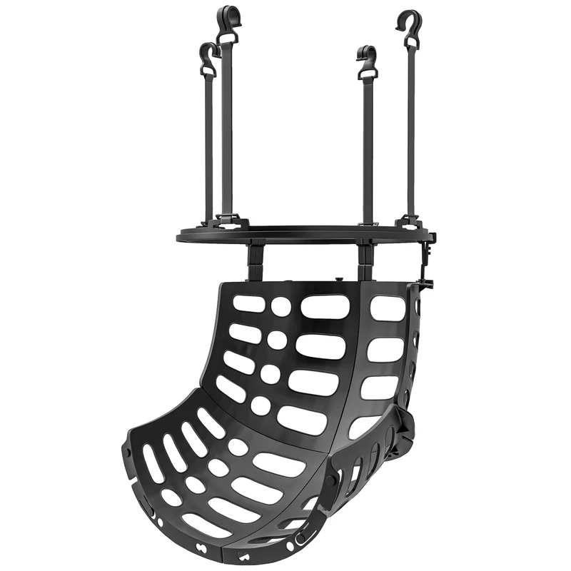 Retour de ballon de basket entraînement 35,6 x 35,6 x 75,5 cm rotation 360° sangles ajustables cosy moderne en PP noir 21_0006617
