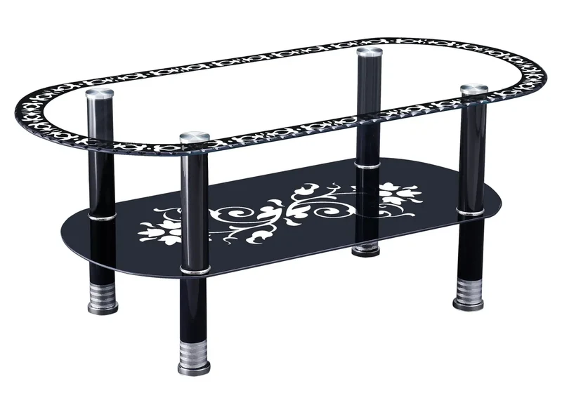 Table basse verre trempé noir - Hava