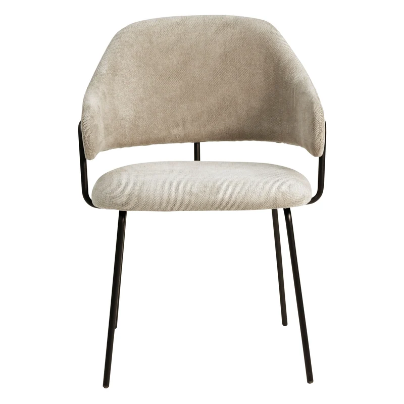 Chaise repas tissu sable