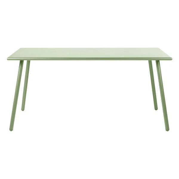Table repas outdoor métal vert amande