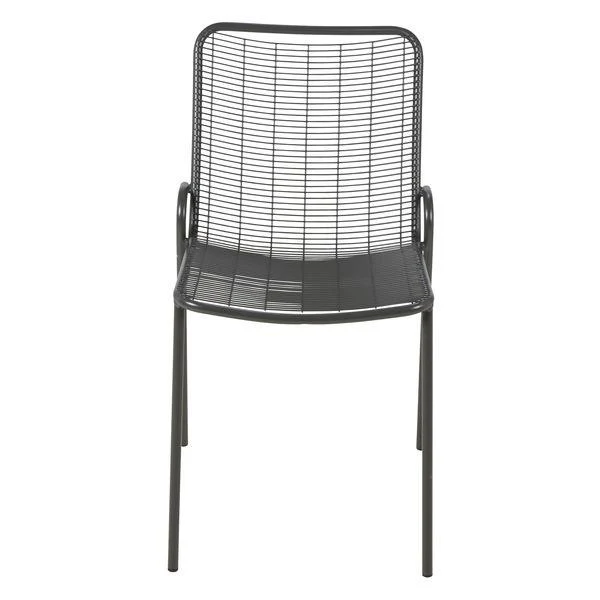 Chaise repas outdoor métal anthracite