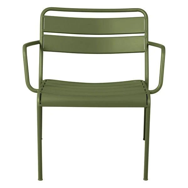 Fauteuil lounge outdoor métal vert foncé