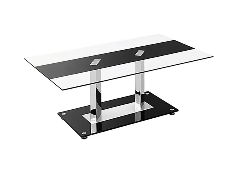 Table basse chromé verre trempé - Confo
