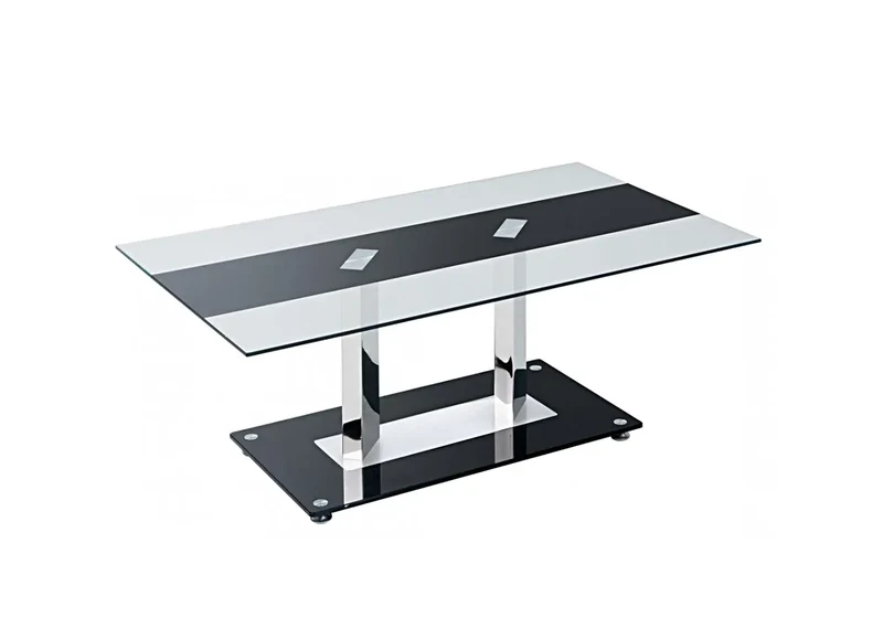 Table basse verre trempé noir - Tam