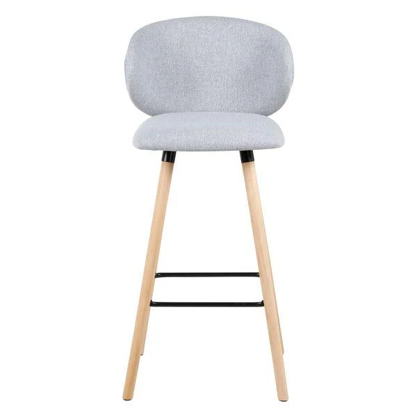 Chaise de bar tissu gris clair