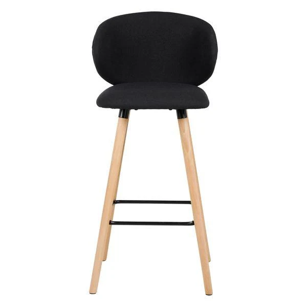 Chaise de bar tissu noir
