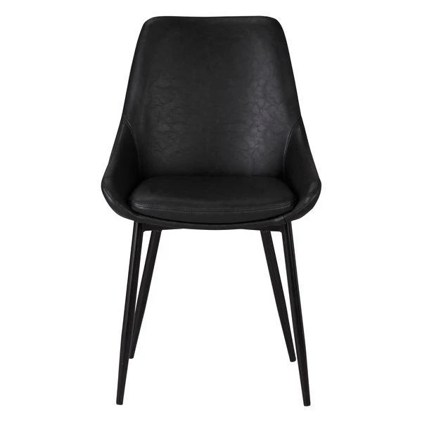 Chaise en PU noir
