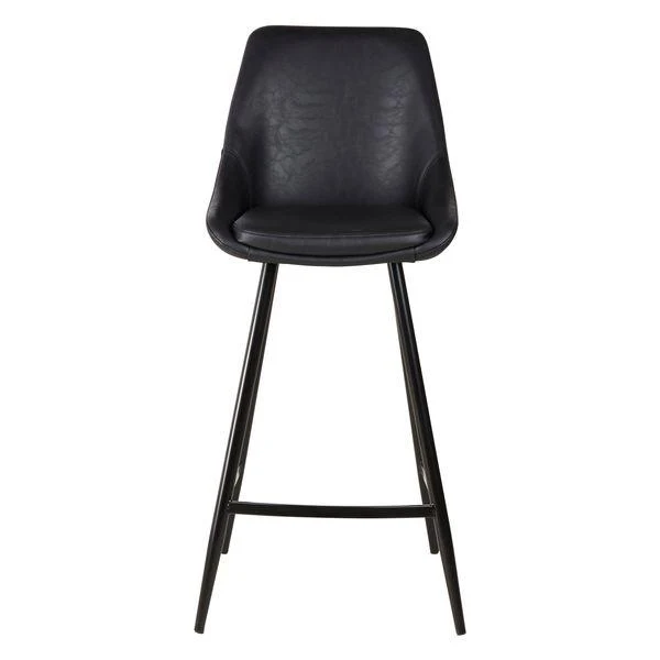 Chaise snack en PU noir