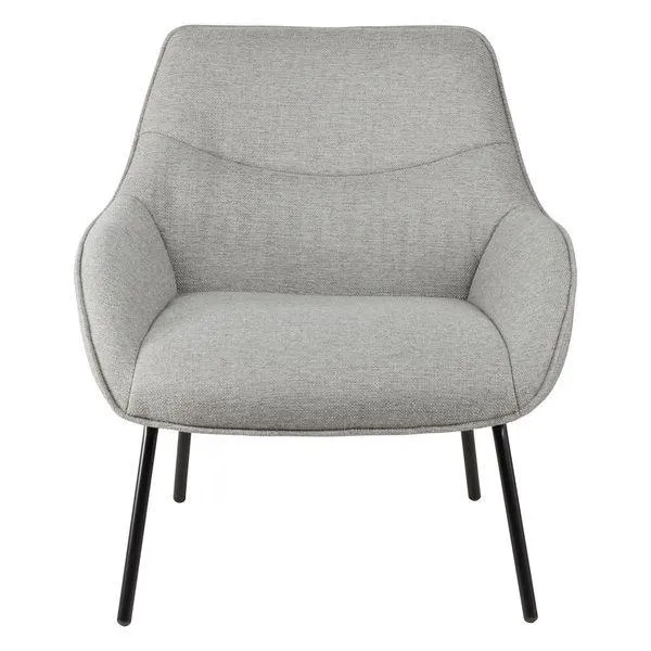 Fauteuil tissu gris clair