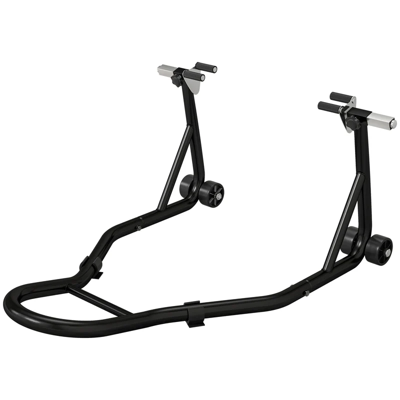 Béquille avant pour moto levage sécurisé 70 x 47 x 34.5 cm stabilité antidérapante industriel contemporain en acier noir 21_0007192