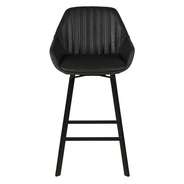 Chaise de bar pivotante noir mat