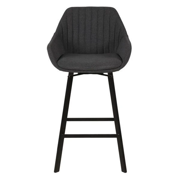 Chaise de bar pivotante gris foncé