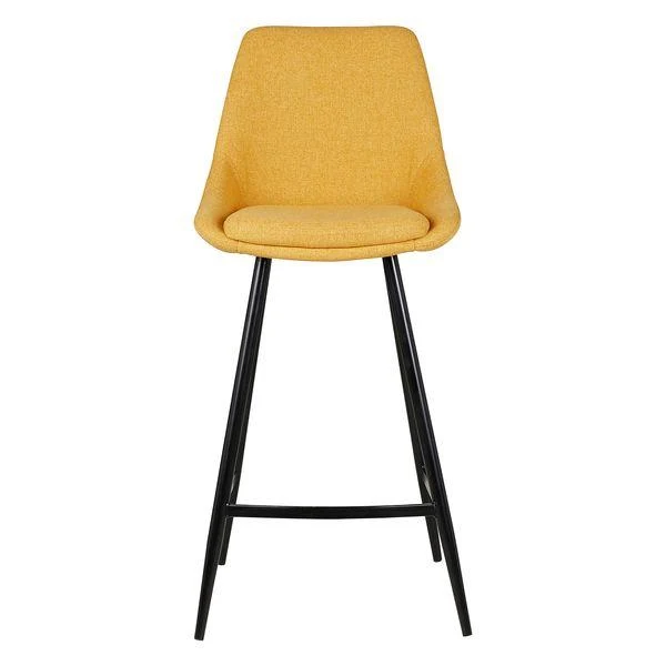 Chaise snack tissu jaune moutarde