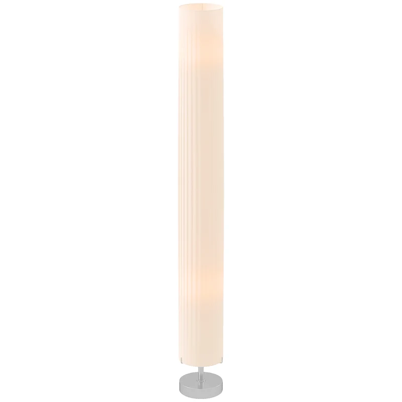 Lampadaire colonne sur pied salon 14 x 14 x 120 cm éclairage tamisé base très stable moderne en acier inoxydable blanc 21_0007002