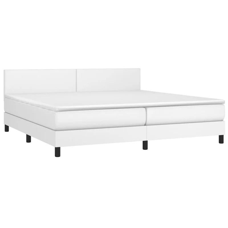 Cadre de lit LED avec sommier tête de lit matelas 200x200 cm tissu bleu TDL0208714