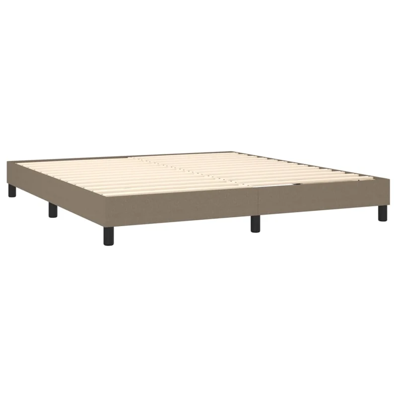 Sommier à lattes sur pieds cadre de lit 180x200 cm tissu taupe TDL0206930