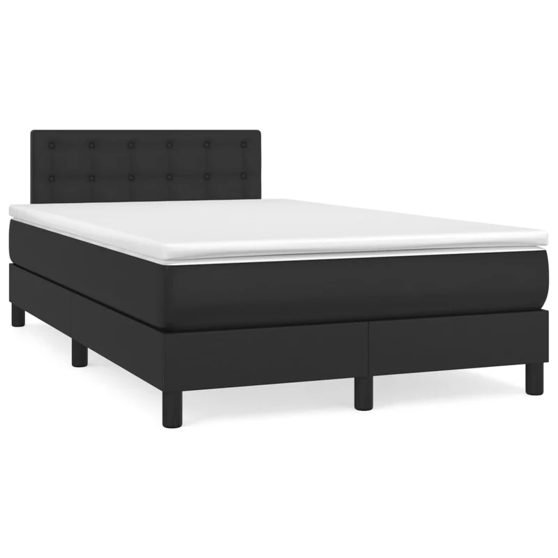 Sommier tapissier avec matelas 120x200 cm synthétique noir TDL0208738