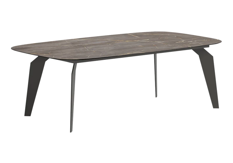 Table basse ovale marbre doré - Hexagon