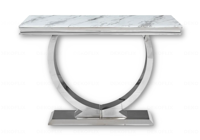 Console marbre blanc argent - Bobo