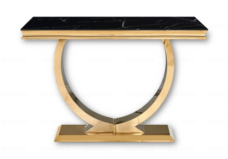 Console marbre noir doré - Bobo