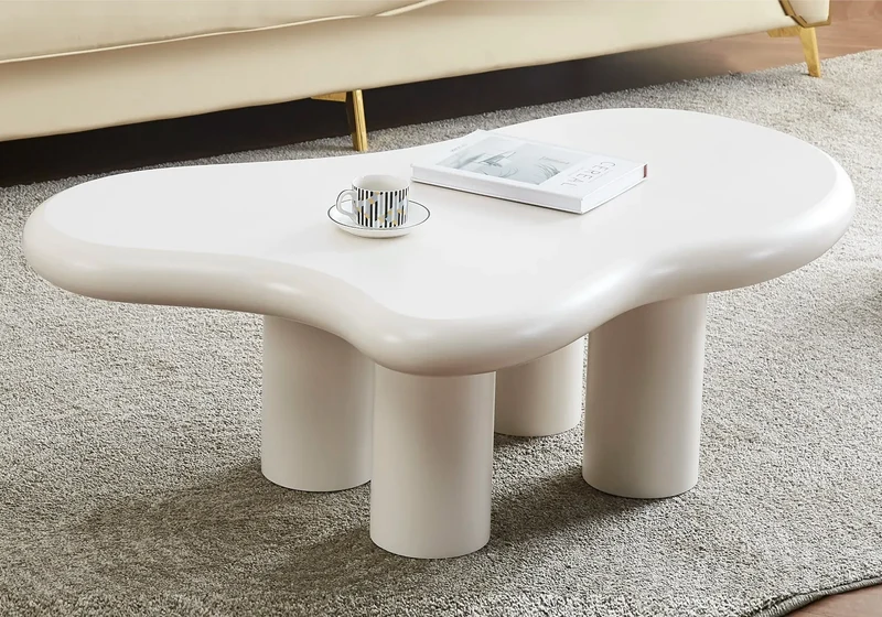 Table basse design blanc - Lua