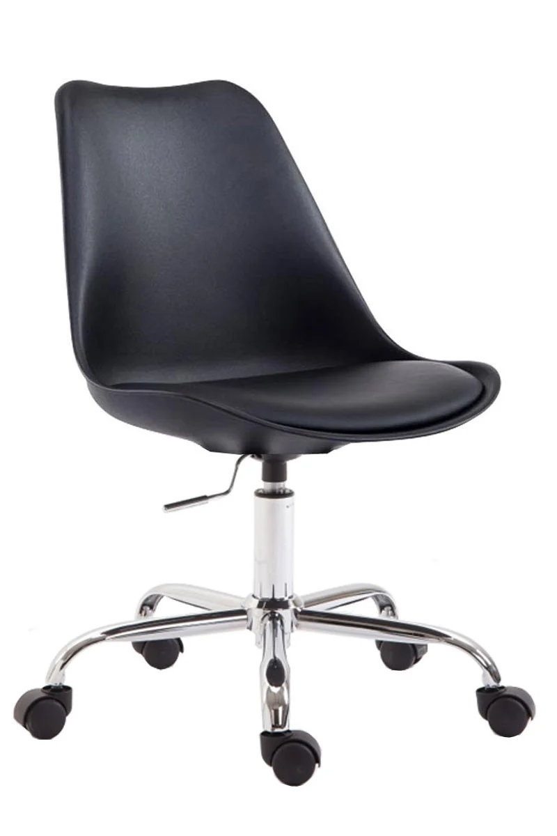 Chaise de bureau tabouret à roulette hauteur réglable noir TABO10022