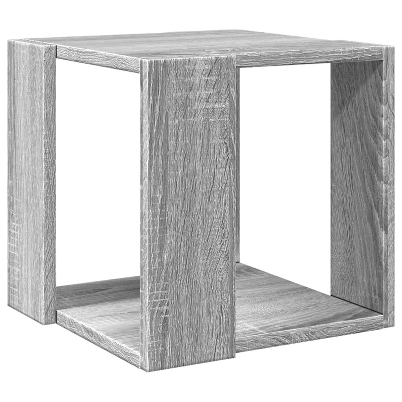 Table d'appoint simple 32 x 32 x 30 cm bois d'ingénierie gris DEC040008