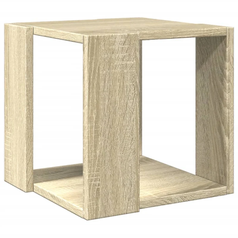 Table d'appoint design intemporel 32 x 32 x 30 cm bois d'ingénierie couleur chêne DEC038928